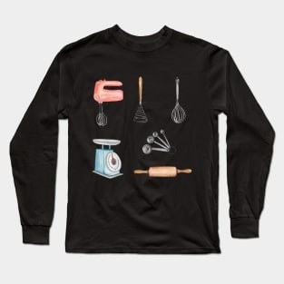 Cooking Baking Kitchen Tools Long Sleeve T-Shirt